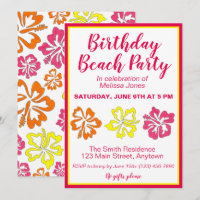 Hawaii Hibiskus Blume Birthday Beach Party Luau