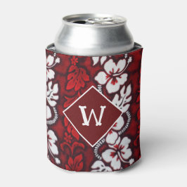 Hawaii Hibiskus Blume Luau Party Monogram Dosenkühler