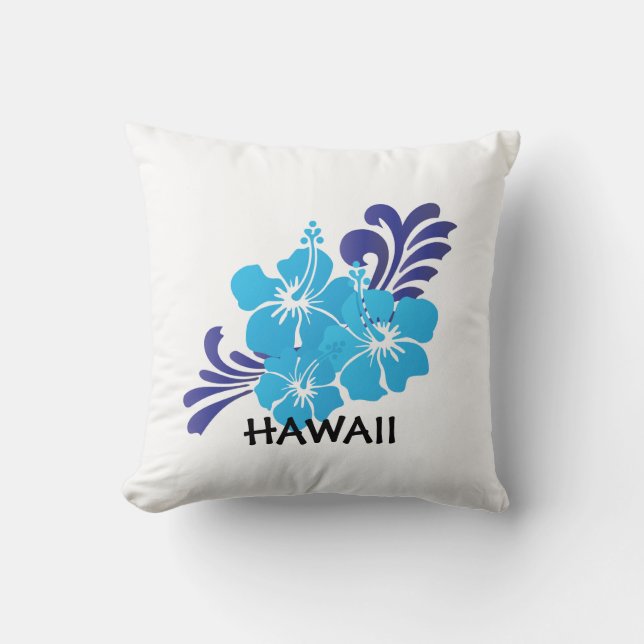 Hawaii-Hibiskus-Blumen-Kissen Kissen (Vorderseite)