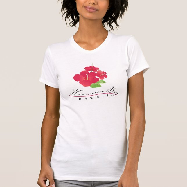 Hawaii-Hibiskus-Blumen T-Shirt (Vorderseite)