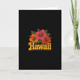 Hawaii Hibiskus Illustration Hawaiianischer Urlaub Karte