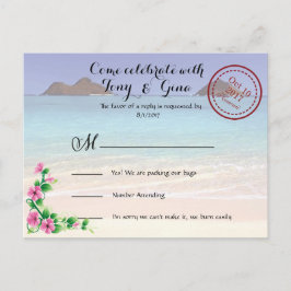 Hawaii Hochzeit in Urlaubsort UAWG Postkarte