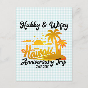 Hawaii Hochzeitsjubiläum Paar Reise  Postkarte