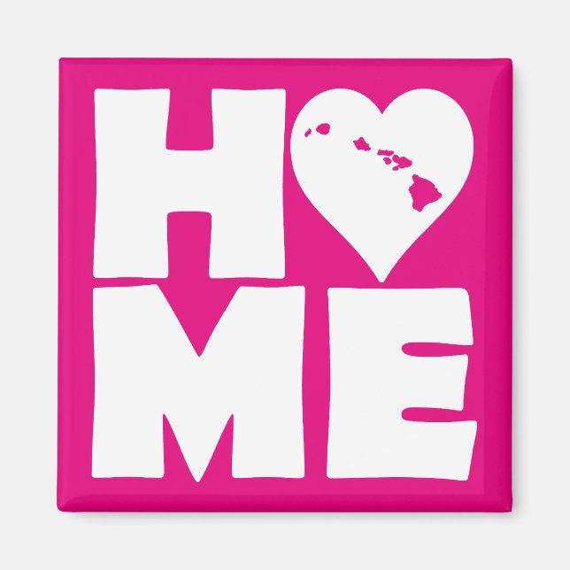 Hawaii Home Heart State Fridge Magnet (Vorne)