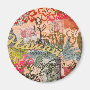 Hawaii Hula Travel Blume Vintag Magnet