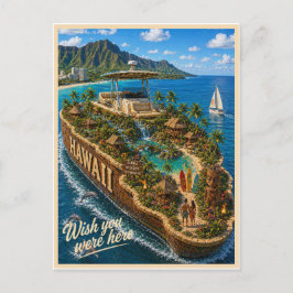 Hawaii | Ich wünschte, du wärst hier | State-Serie Postkarte
