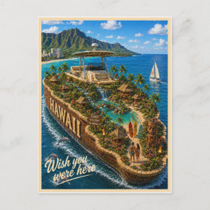 Hawaii   Ich wünschte, du wärst hier   State-Serie Postkarte