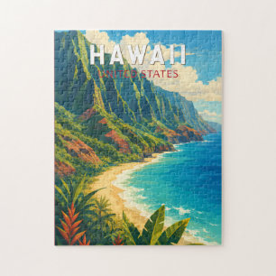 Hawaii-Illustration Reise Kunst Vintage
