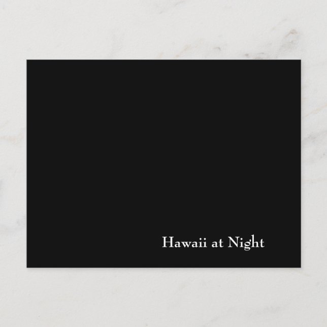 Hawaii in der Nacht Postkarte (Vorderseite)