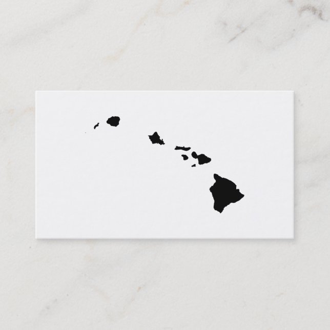Hawaii in Schwarz und Weiß Visitenkarte (Vorderseite)