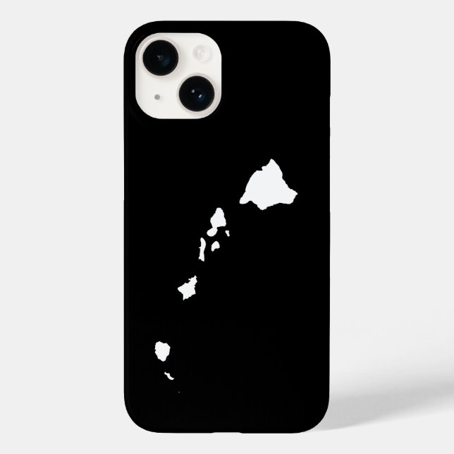 Hawaii in Weiß und Schwarz Case-Mate iPhone 14 Hülle (Rückseite)
