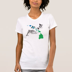 Hawaii-Insel-Kette - Hawaiidelphin und -wal T-Shirt