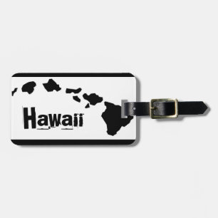 Hawaii Insel weiß schwarz anpassbare Gepäckmarke Gepäckanhänger