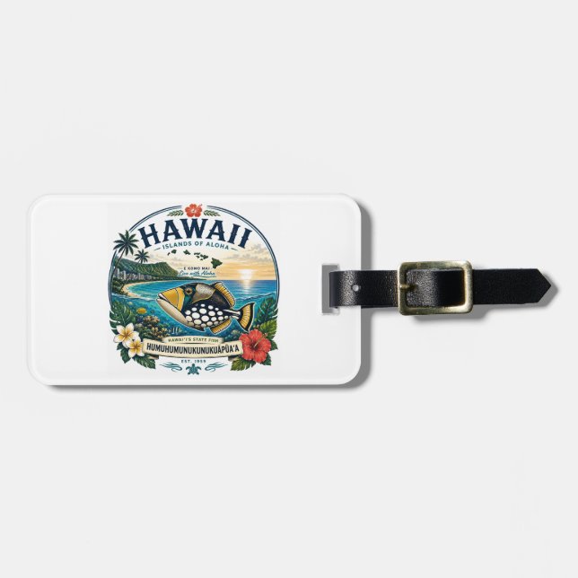Hawaii-Inseln Gepäckanhänger (Vorderseite horizontal)