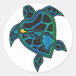 Hawaii-Inseln Turtle Runder Aufkleber