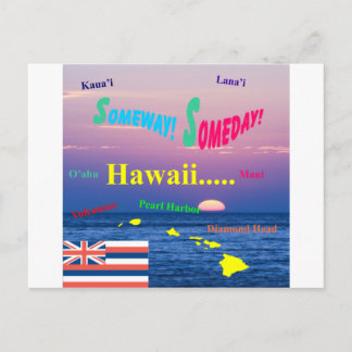 Hawaii Irgendway Someday Postkarte