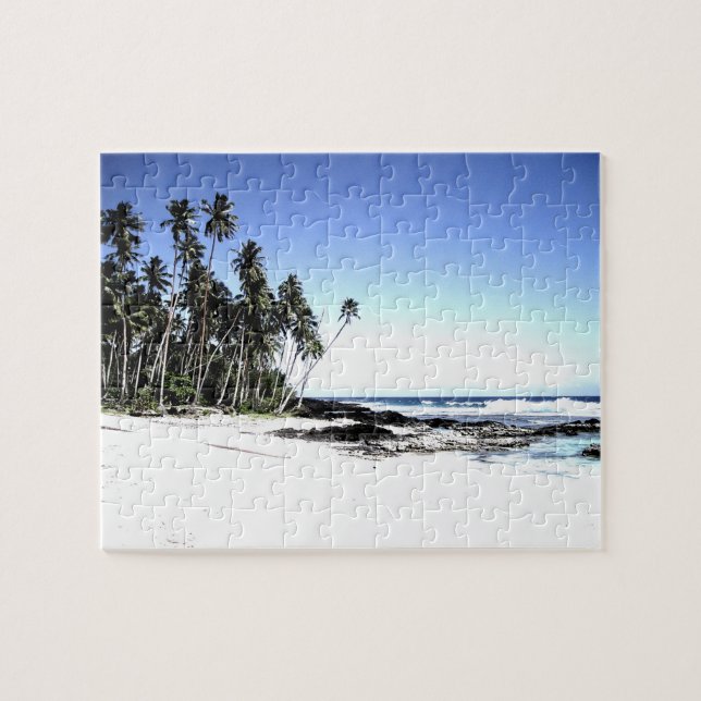 Hawaii Island Travel Beach Palm Trees (Horizontal)