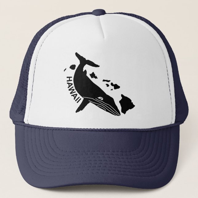 Hawaii Islands Humpback Trucker Hat Truckerkappe (Vorderseite)