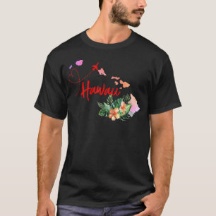 Hawaii Karte Matching Vacation Family Girls Reise T-Shirt