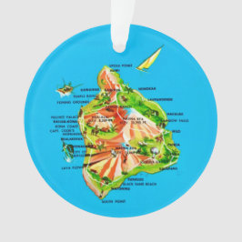 Hawaii Karte  Ornament