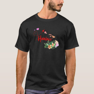 Hawaii-Karte passend Urlaub Familie Mädchen Reise T-Shirt