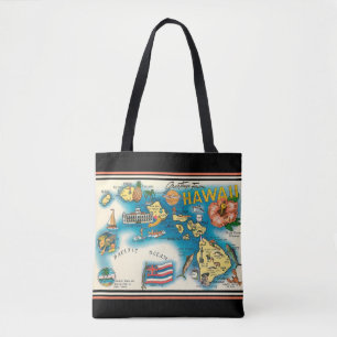 Hawaii-Karte Swanky Schwarze Karte Schulter-Tasche Tasche