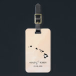 Hawaii-Karten-Hochzeits-Gepäckanhänger, der Name Gepäckanhänger<br><div class="desc">Diese Staatsgepäckumbauten machen die perfekten Hochzeitsgeschenkumbauten oder die willkommenen Taschenumbauten.  Krawatte es zu Ihrem Geschenk anstelle eines typischen Papiergeschenkumbaus und sie können ihn für Monate und Jahre zu gekommen benutzen. Umbauten haben einen Pfirsichaprikosen-Aquarellhintergrund. Um das Herz am Hochzeitsstandort zu setzen,  verwenden Sie "besonders anfertigen weiter" Wahl.</div>