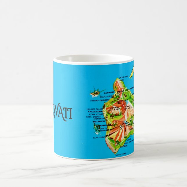 Hawaii-Karten-Tasse Kaffeetasse (Mittel)