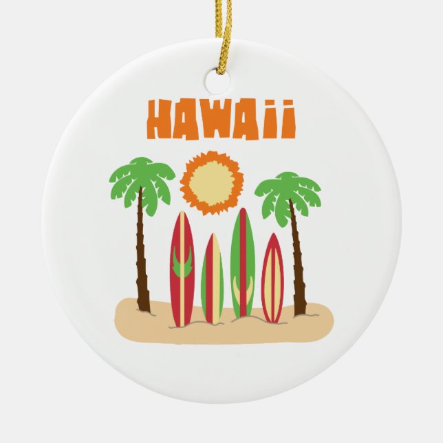 Hawaii Keramik Ornament (Vorne)