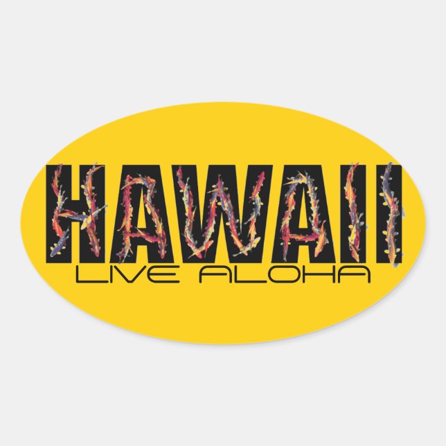 Hawaii koi Fische leben aloha orange Aufkleber (Vorderseite)