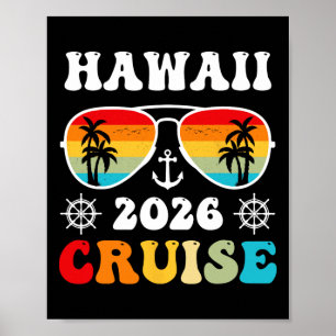 Hawaii-Kreuzfahrt 2026 Urlaubsreise passende Famil Poster