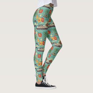 Hawaii-Kreuzfahrt Tropische Insel Schiff Design Leggings