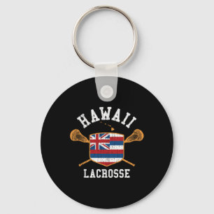 Hawaii Lacrosse Vintag Aloha State Flag Lax T-Shir Schlüsselanhänger
