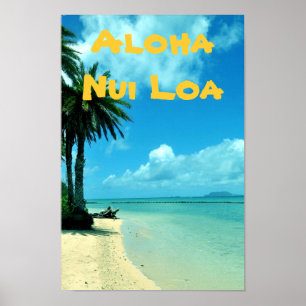 Hawaii Landschaftlich Tropical Beach Poster