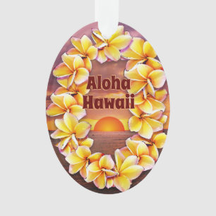 Hawai'i Lei avec Aloha Acrylique