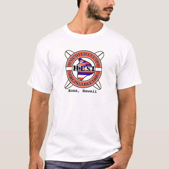 Hawaii-Leibwächter-Brandungs-Lehrer T-Shirt (Vorderseite)