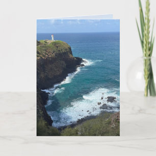 Hawaii Leuchtturm Grußkarte ohne Text Karte