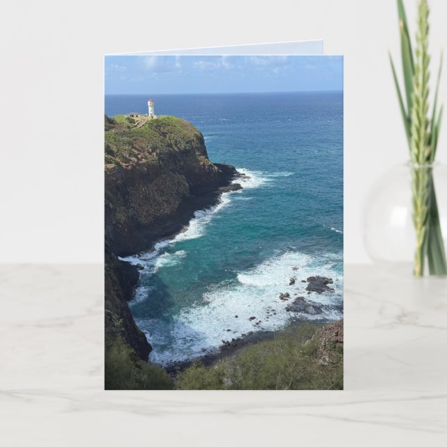 Hawaii Lighthouse Blank Greeting Card Karte (Vorderseite)