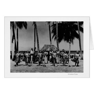 Hawaii - Ligne de Hula Girls Dancing