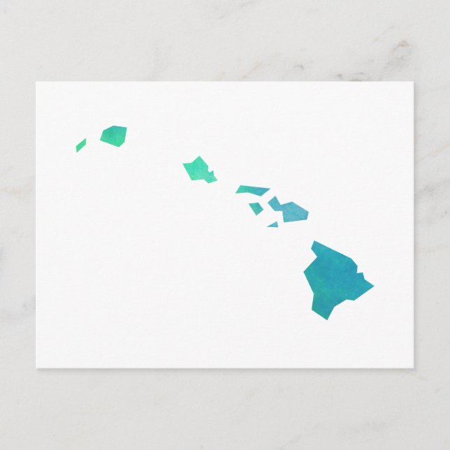 Hawaii Map Postkarte (Vorderseite)