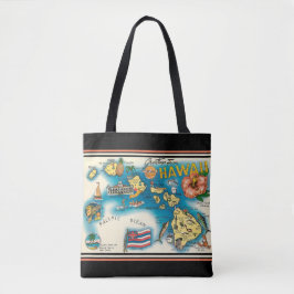 Hawaii Map Swanky Black Map Schulter Tasche