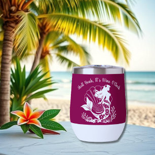Hawaii Mermaid-Shell Ouais son horloge de vin