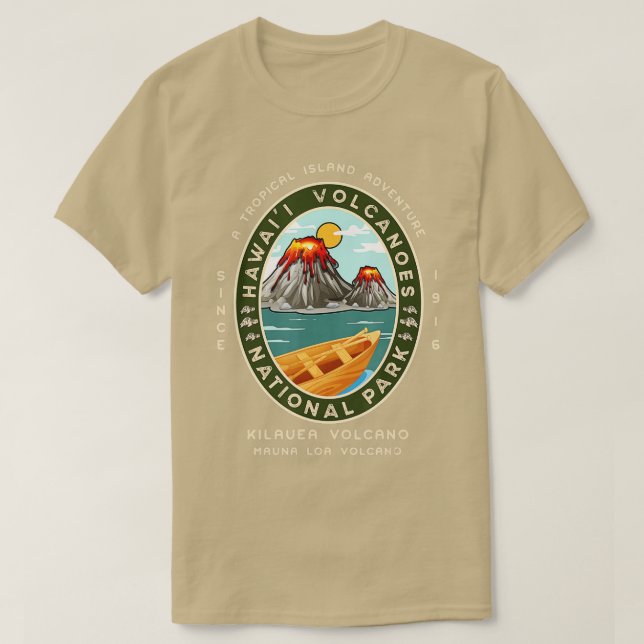 Hawaii Nationalpark Vulkane Kilauea Mauna Loa T-Shirt (Design vorne)