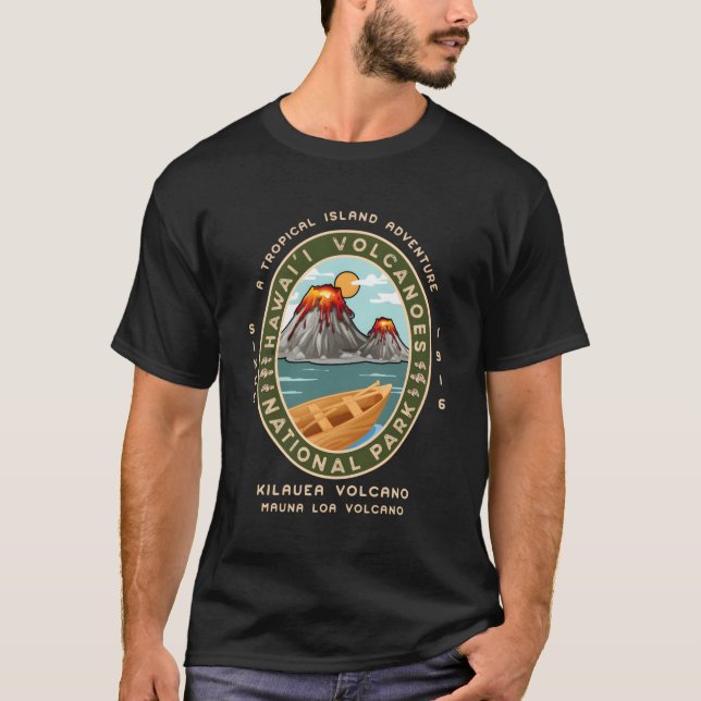 Hawaii Nationalpark Vulkane Kilauea Mauna Lounge T-Shirt (Vorderseite)