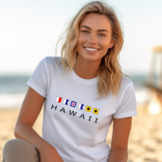Hawaii Nautical Maritime Segelfahnen Farbe T-Shirt