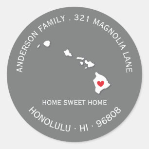HAWAII  Nouveau Étiquette de adresse domestique