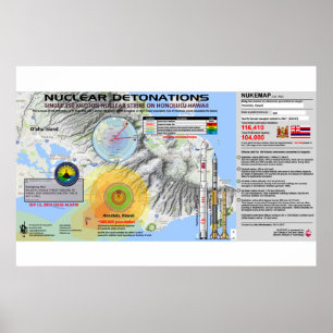 Hawaii - Nukleare Detonation Poster