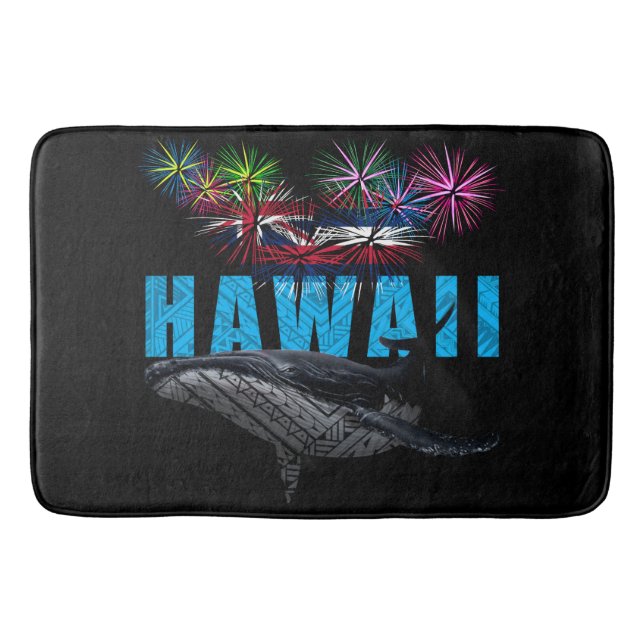 HAWAII NYE POLYNESIAN TRIBAL HUMPBACK FIREWORKS BADEMATTE (Vorderseite)