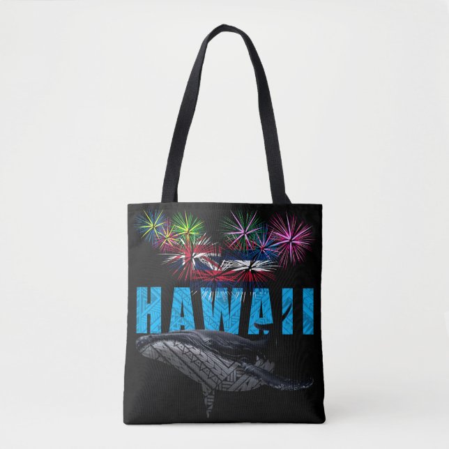 HAWAII NYE POLYNESIAN TRIBAL HUMPBACK FIREWORWORKS TASCHE (Vorderseite)