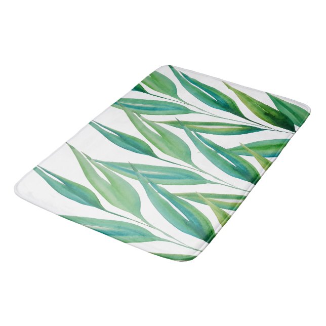 Hawaii Ocean Green Blue Aqua Art Badematte (Schrägansicht)